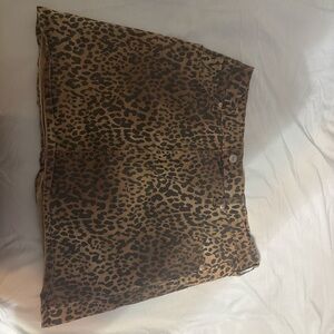 GAP Leopard Print High Low Skirt - Brown